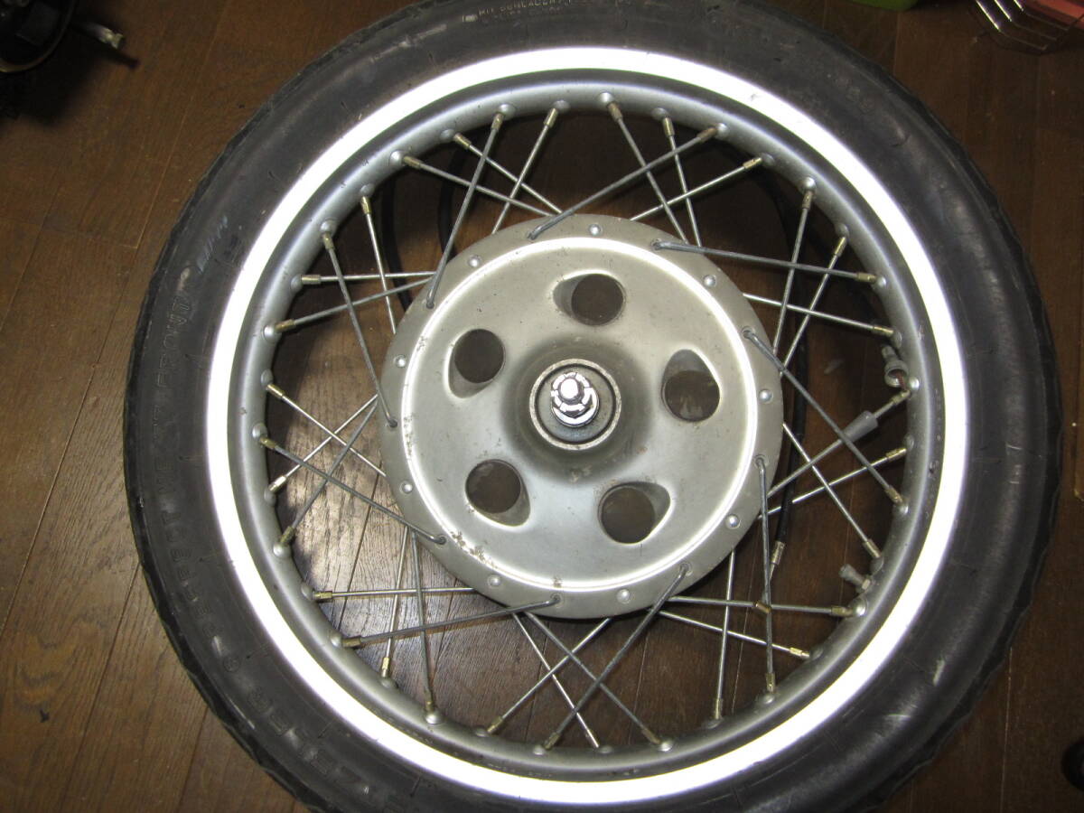 SR400 フロント　ホイール　ブレーキ　アクスルシャフト　ブレーキワイヤー　メーターワイヤー　ヤマハ　YAMAHA 1JR289***_画像3