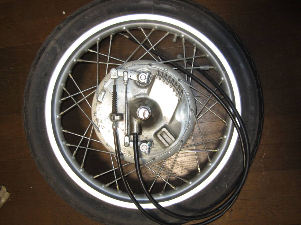 SR400 フロント　ホイール　ブレーキ　アクスルシャフト　ブレーキワイヤー　メーターワイヤー　ヤマハ　YAMAHA 1JR289***_画像1