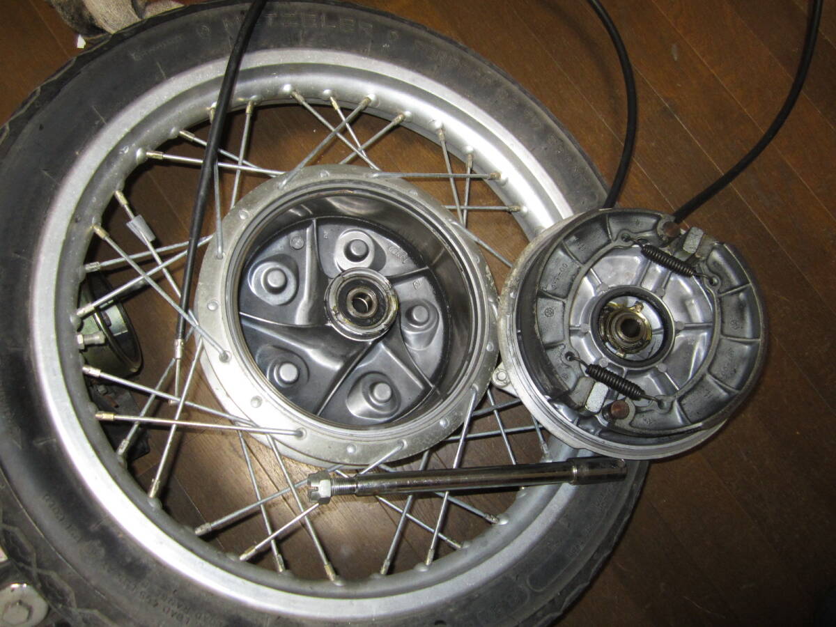 SR400 フロント　ホイール　ブレーキ　アクスルシャフト　ブレーキワイヤー　メーターワイヤー　ヤマハ　YAMAHA 1JR289***_画像5