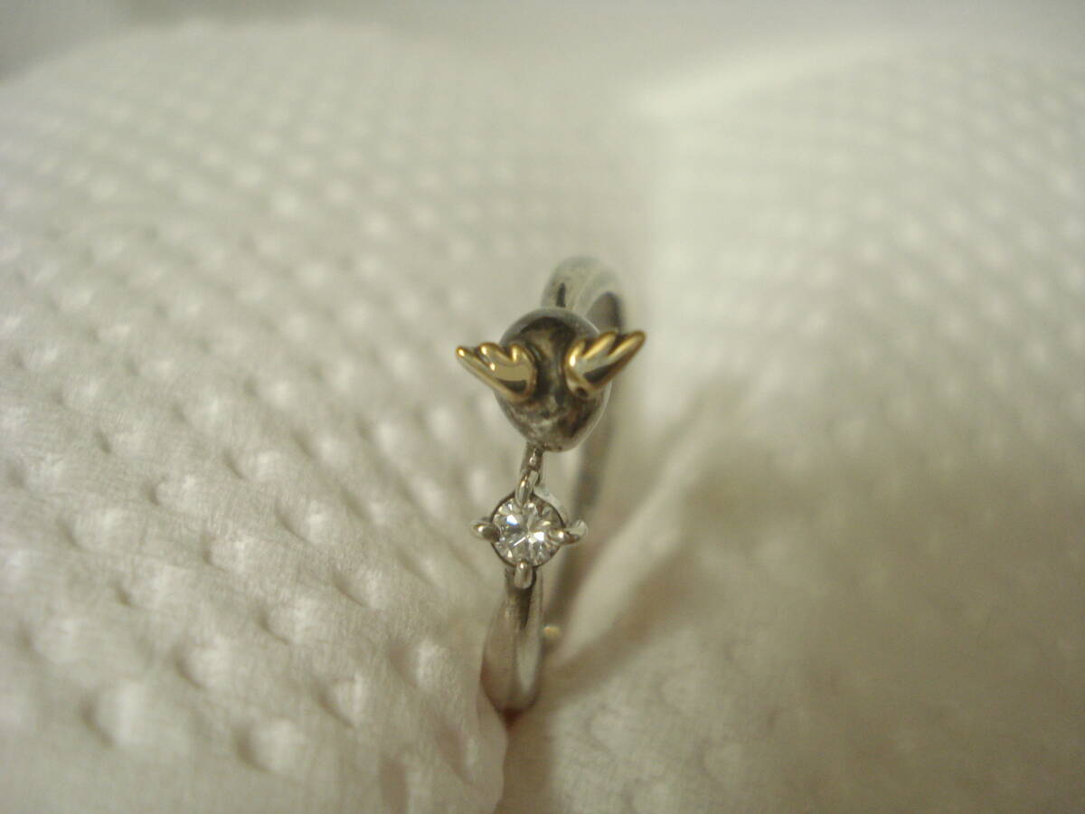 ☆ 天使の卵☆ K18 シルバー リング☆ 白石 12号 指輪の画像5