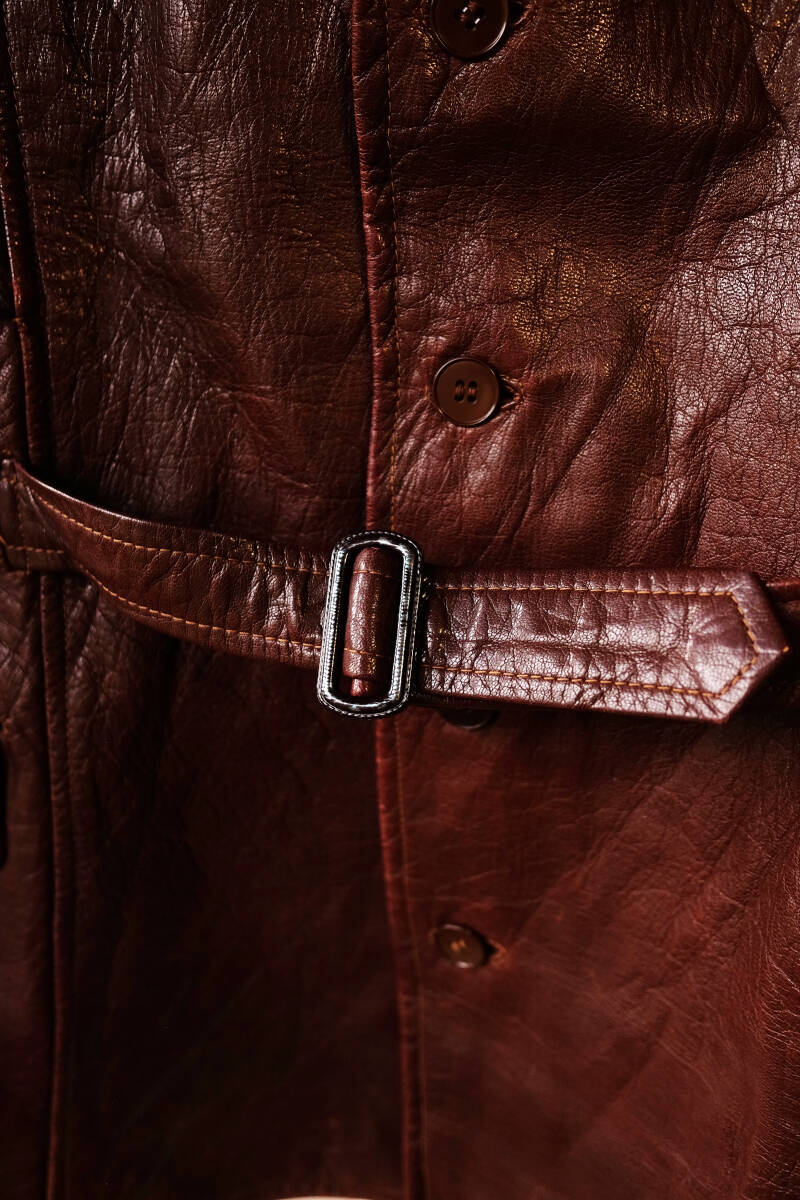 1950's ヴィンテージ スウェーデン製 ゴートレザースポーツジャケット モーターサイクル 50s ワークジャケット コート_画像5