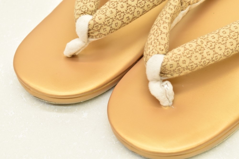 1円 草履 2点 ウレタン カジュアル L寸 お洒落 着物 和装小物 同梱可 【着物ひととき】 50925_画像3