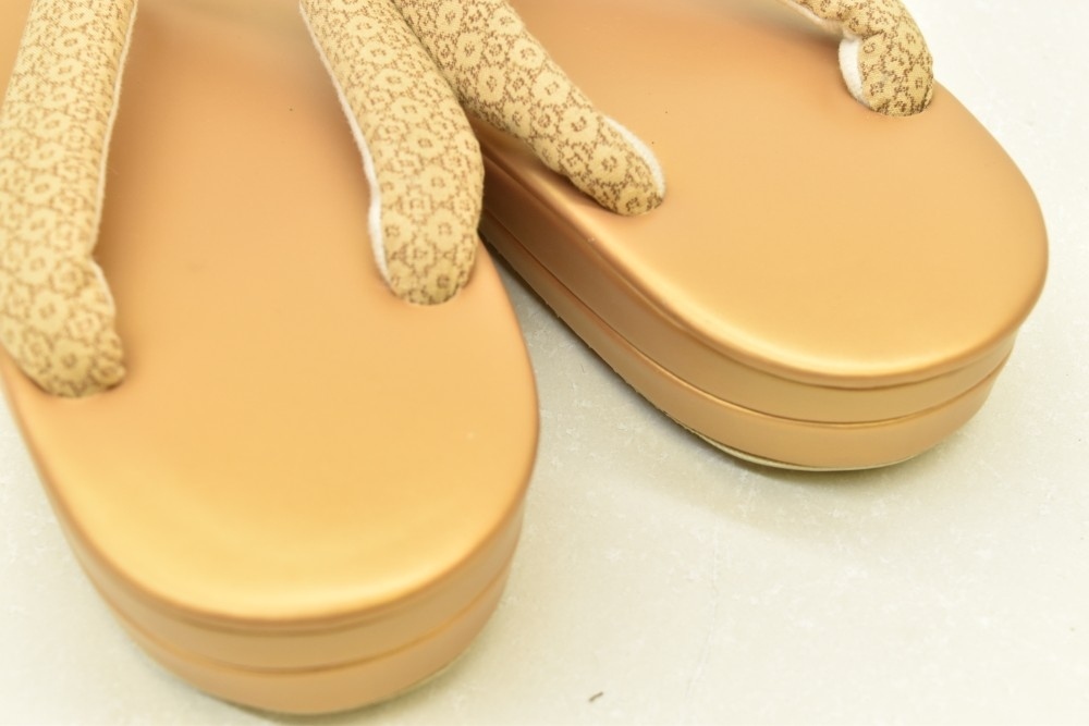 1円 草履 2点 ウレタン カジュアル L寸 お洒落 着物 和装小物 同梱可 【着物ひととき】 50925_画像4