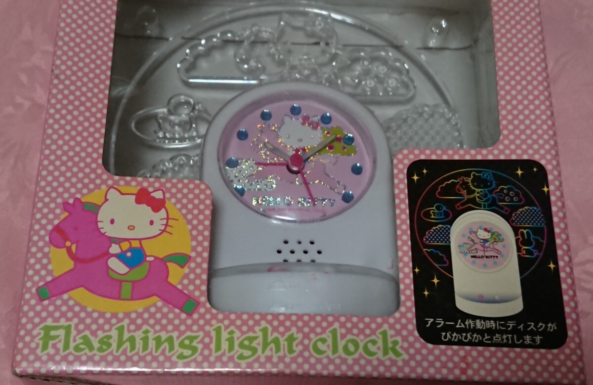 ハローキティ HELLO KITTY キティちゃん サンリオ 時計 レア フラッシング ライト クロック_画像2