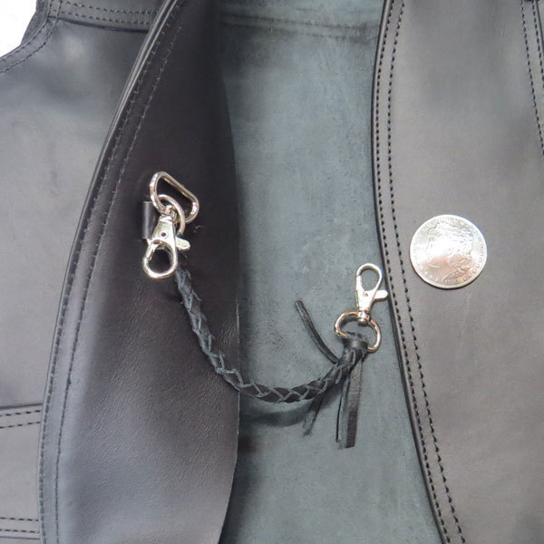 HEAVY オイルレザーベスト ブラック（42インチ）VEST (HVO-01)メンズ_画像3