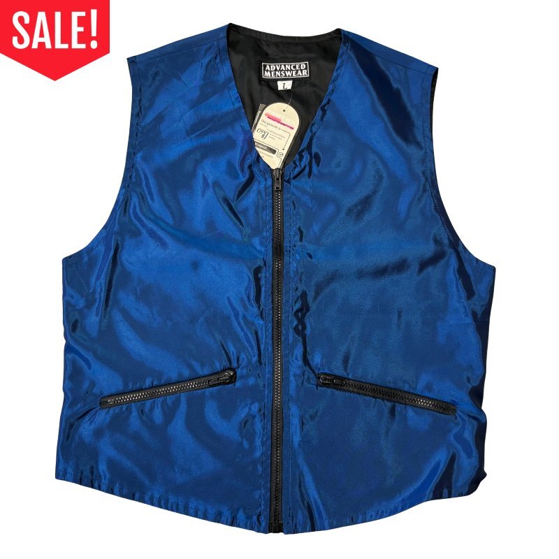 【特価!セール!】WINDPROOF 防風ベスト ADVANCED MENSWEAR E72303 ブルーー Lサイズ_画像1