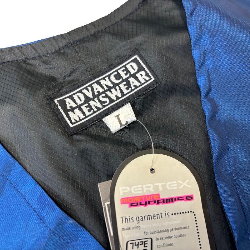 【特価!セール!】WINDPROOF 防風ベスト ADVANCED MENSWEAR E72303 ブルーー Lサイズ_画像2