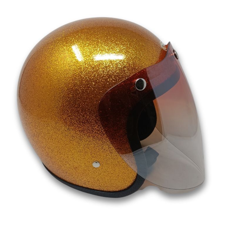 RIDEZ デッドストック ヘルメットシールド 固定式シールド フラッシュミラー+グラデーション パーシモン UVカット_画像4