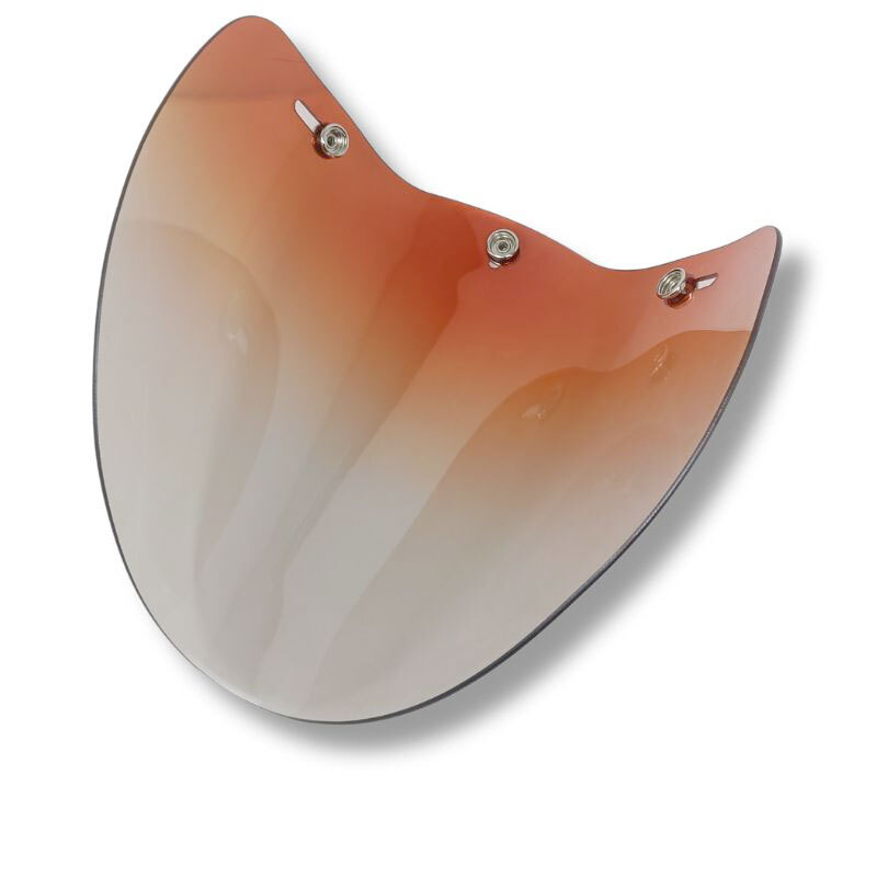 RIDEZ デッドストック ヘルメットシールド 固定式シールド フラッシュミラー+グラデーション パーシモン UVカット_画像5