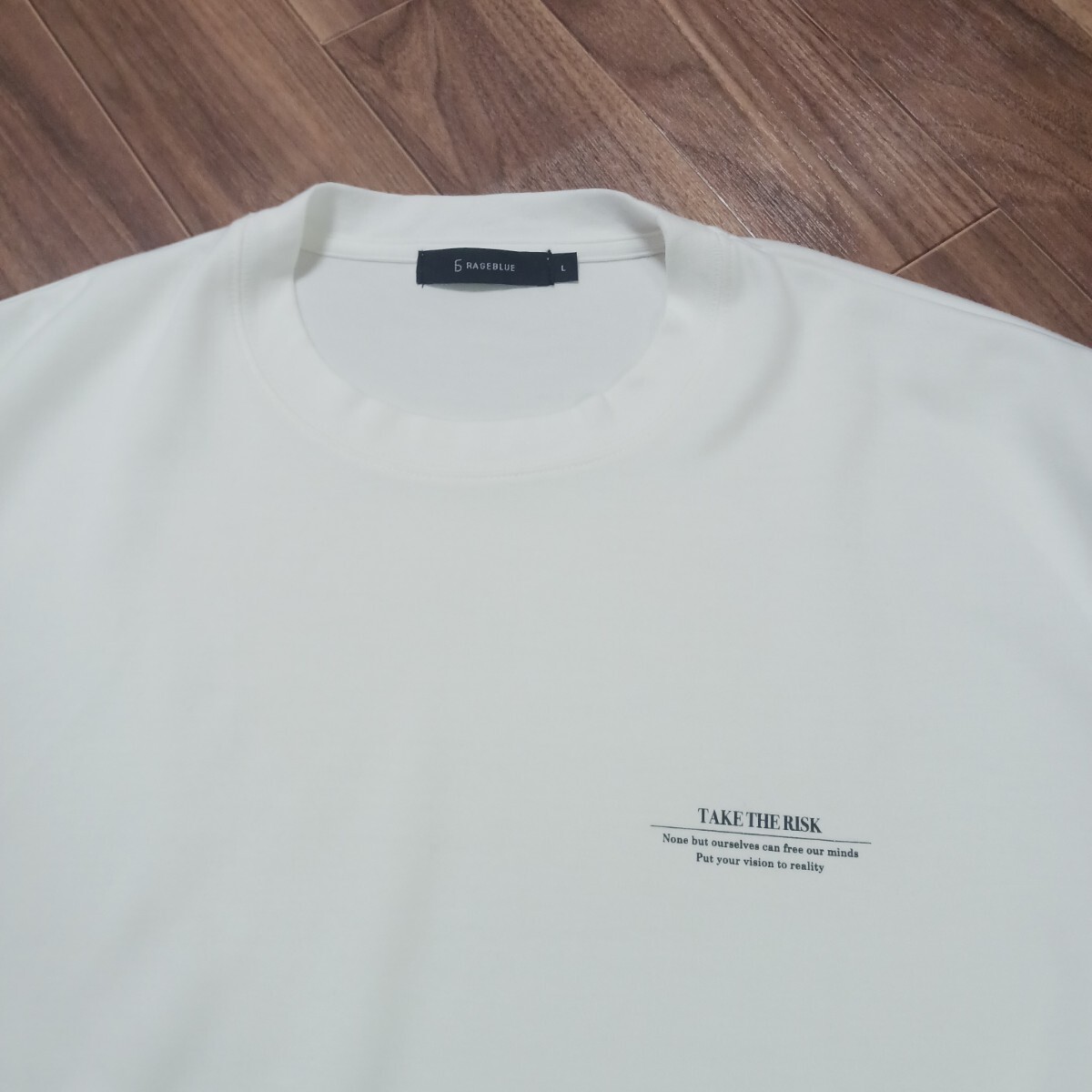 RAGEBLUE ホワイト Lサイズ 長袖カットソー_画像4