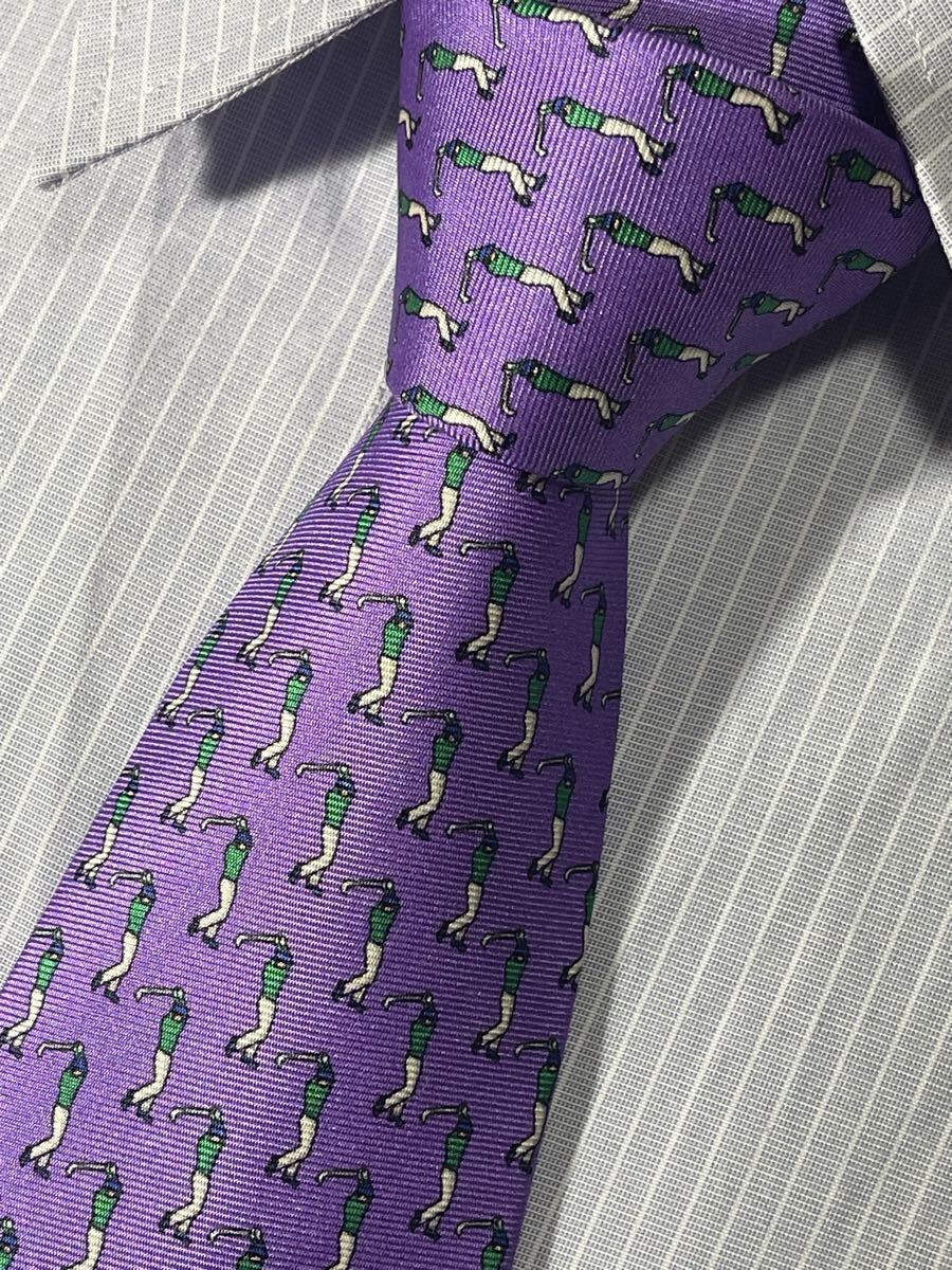 ほぼ未使用 ″POLO RALPH LAUREN″ ポロラルフローレン 細身 ゴルフ ブランドネクタイ 511061_画像1