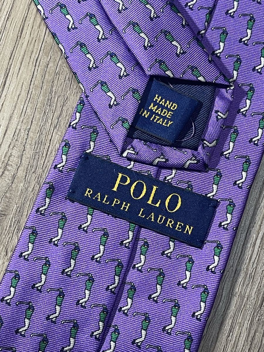ほぼ未使用 ″POLO RALPH LAUREN″ ポロラルフローレン 細身 ゴルフ ブランドネクタイ 511061_画像3