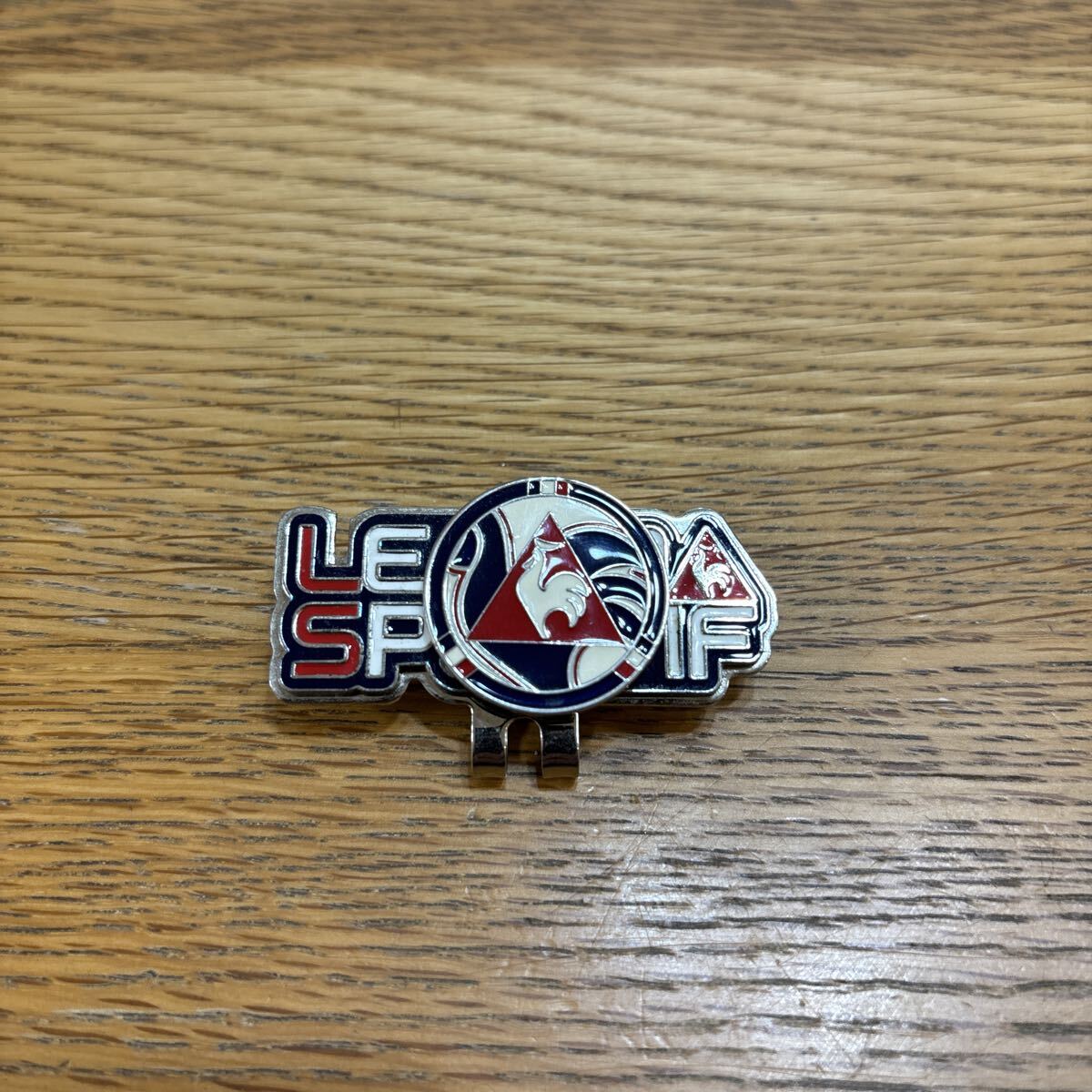 ルコック　スポルティフ　ゴルフ　クリップマーカー　トリコロールカラー×シルバー　送料込_画像1