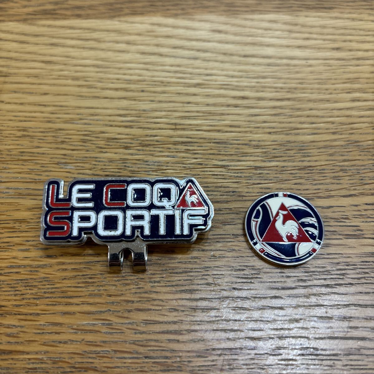 ルコック　スポルティフ　ゴルフ　クリップマーカー　トリコロールカラー×シルバー　送料込_画像2