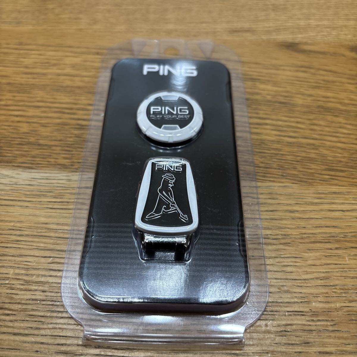 Ping ゴルフ　クリップマーカー　ホワイト×ブラック×シルバー　未使用品　送料込_画像1