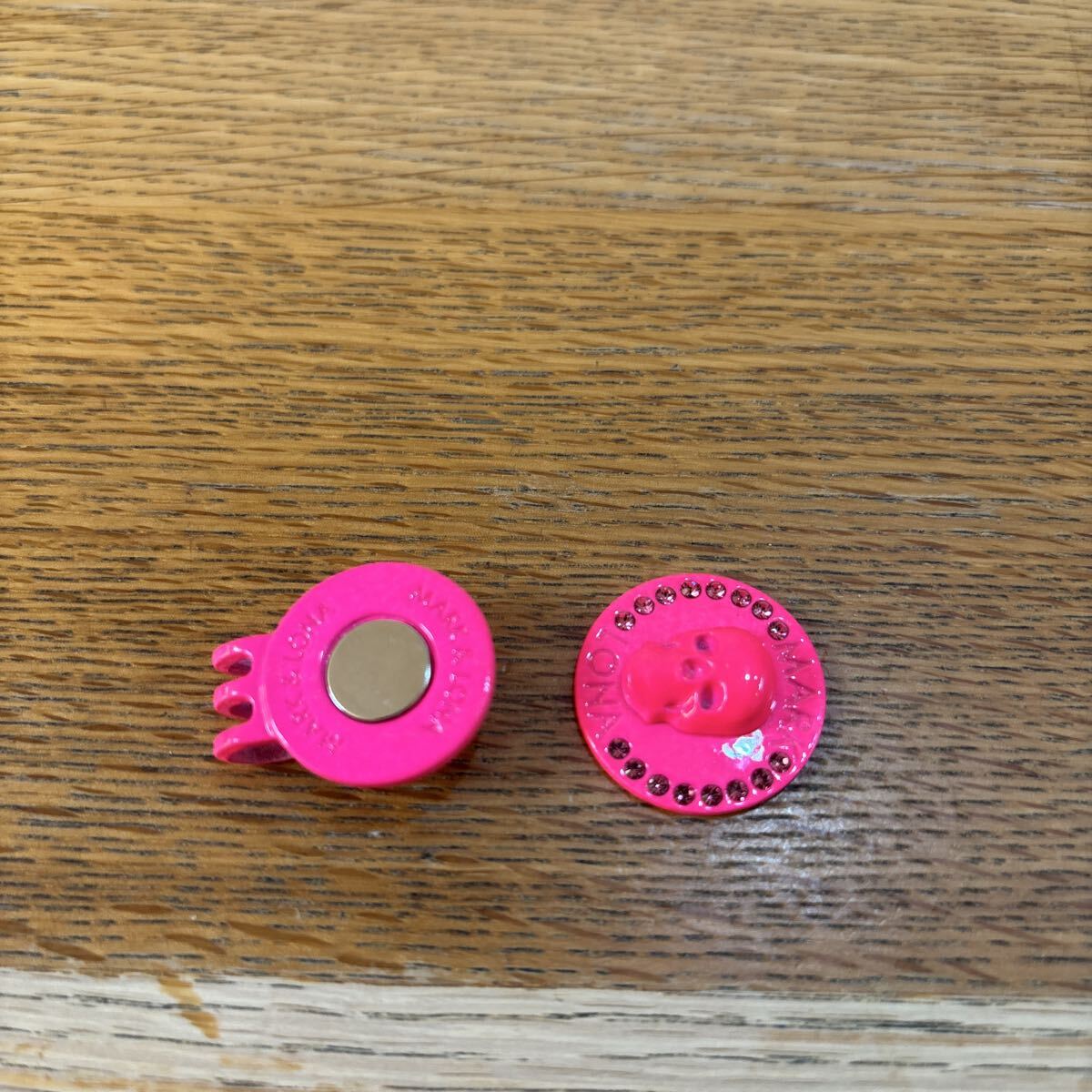 マークアンドロナ　ゴルフ　クリップマーカー　ピンク　美品　送料込_画像3