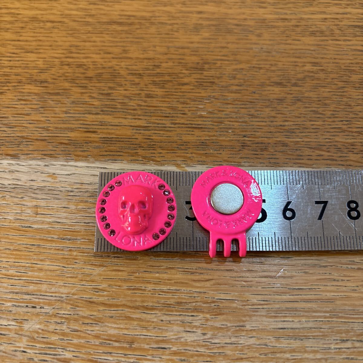 マークアンドロナ　ゴルフ　クリップマーカー　ピンク　美品　送料込_画像7