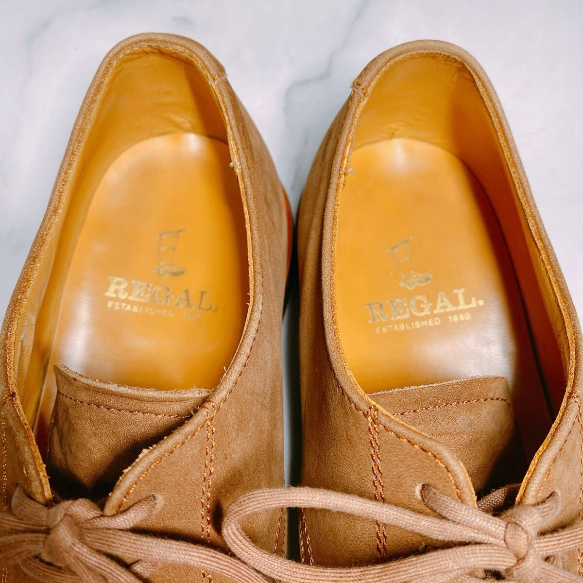 【早い者勝ち】【スピード発送】 REGAL リーガル プレーントゥ スエード ブラウン_画像5