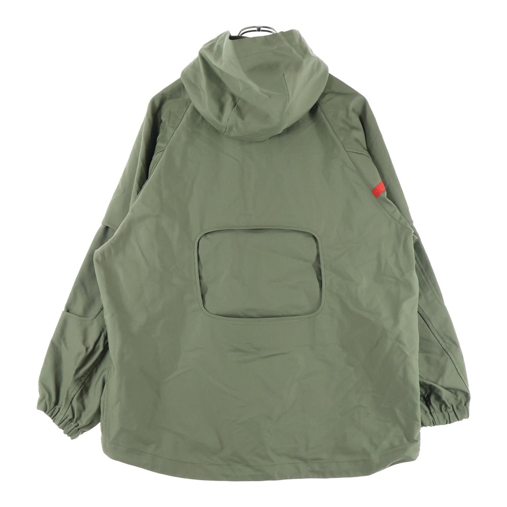 PHINGERIN フィンガリン WINDOW PARKA ウィンドーパーカー フード付 ハーフジッップジャケット カーキ PD-212-JK-081_画像2