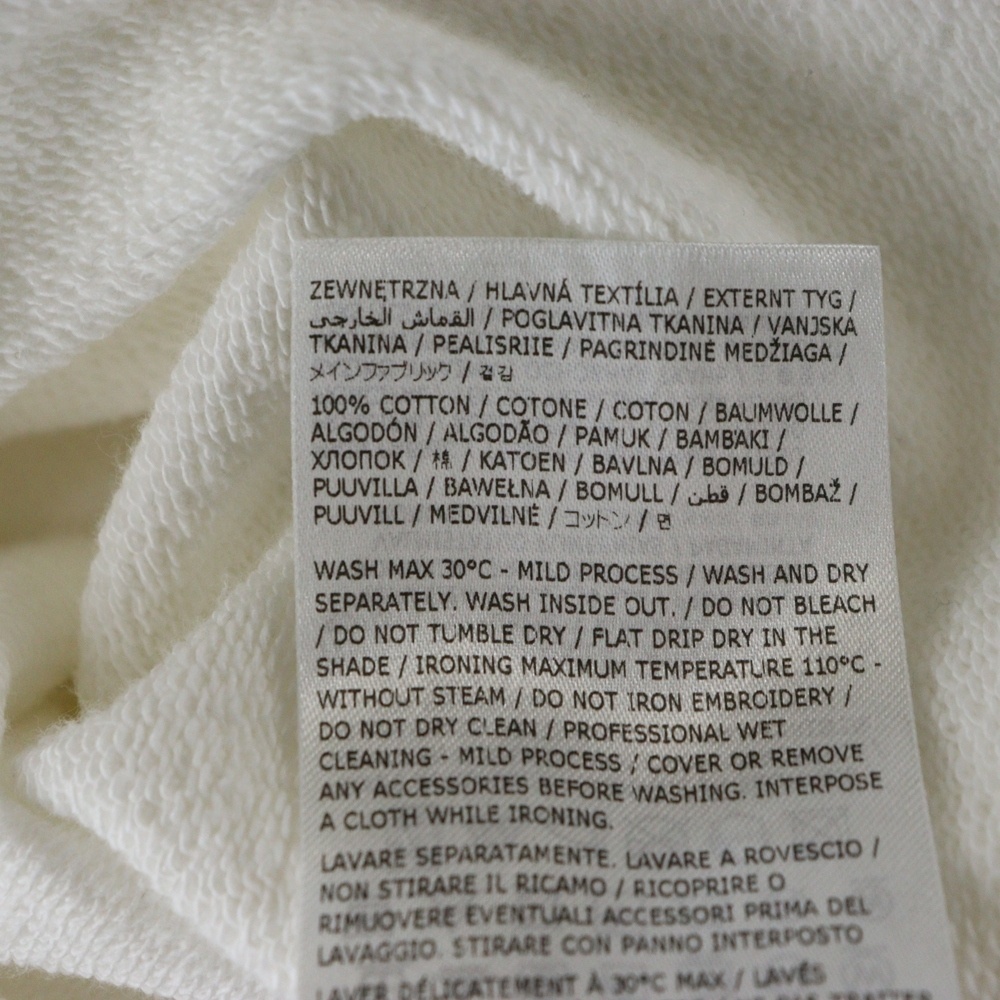 Maison Margiela 10 メゾン マルジェラ 22AW Logo Hoodie ロゴ刺繍 プルオーバースウェットパーカー フーディー ホワイト S50GU0167 S25503_画像7