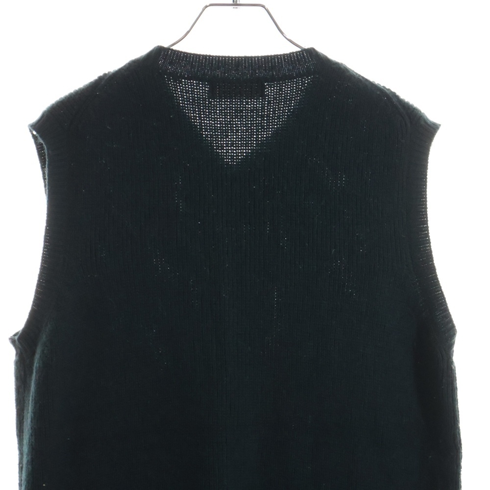 Y's for men ワイズフォーメン 18SS Vネック プルオーバー ダブル ポケット ニット ベスト MW-K38-603 グリーン_画像4