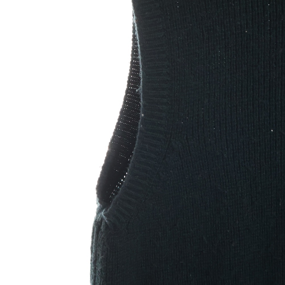 Y's for men ワイズフォーメン 18SS Vネック プルオーバー ダブル ポケット ニット ベスト MW-K38-603 グリーン_画像6