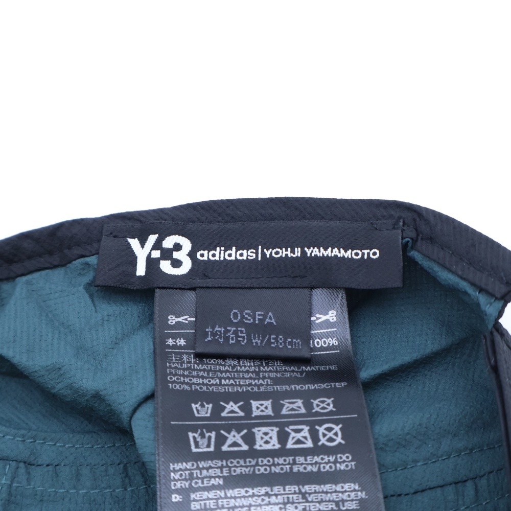 Y-3 ワイスリー 19SS LOGO REVERSE CAP UNISEX ナイロン キャンプキャップ グリーン_画像7