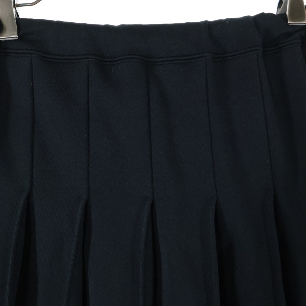 COMME des GARCONS コムデギャルソン 19SS スウェット ジャージー プリーツ ミディアム スカート ブラック レディース OI-T012_画像4