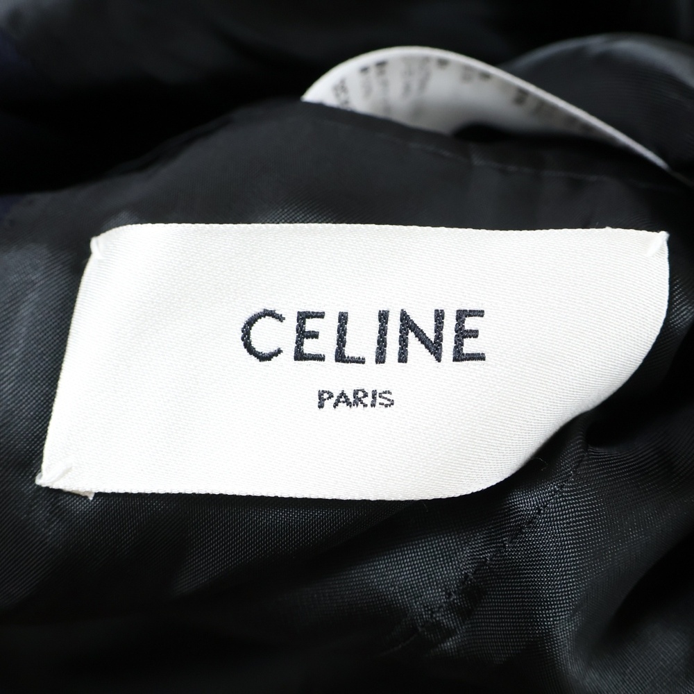 CELINE セリーヌ ウール オフィサーサファリ ジャケットブルゾン ネイビー レディース 2V34G092D_画像7
