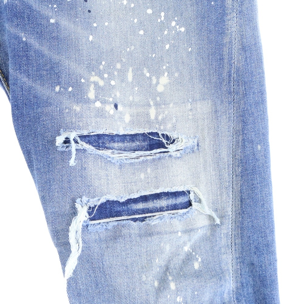 DSQUARED2 ディースクエアード 22AW Sexy Twist Jean ダメージ加工 タイダイスキニーデニムパンツ インディゴ S74GU0644 S25030_画像5