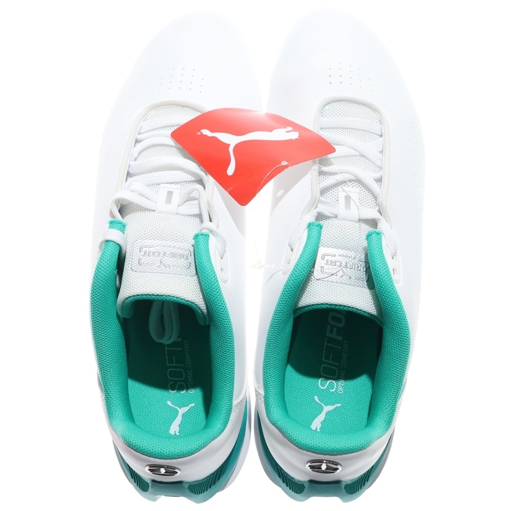 プーマ MAPF1 Drift Cat Decima メルセデス AMG ドリフトキャット ローカットスニーカー ホワイト/ライトグリーン US8.5/26.5cm 307196 05_画像4