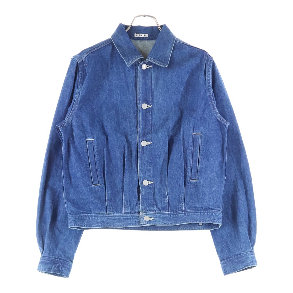 AURALEE (オーラリー) 23SS SELVEDGE LIGHT DENIM BLOUSON セルビッジ ライトデニム トラッカージャケット ブルゾン インディゴ A22AB03SD_画像1