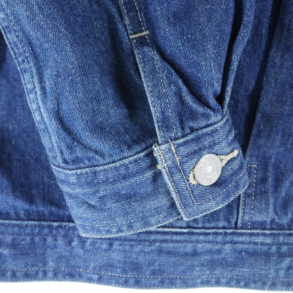 AURALEE (オーラリー) 23SS SELVEDGE LIGHT DENIM BLOUSON セルビッジ ライトデニム トラッカージャケット ブルゾン インディゴ A22AB03SD_画像6