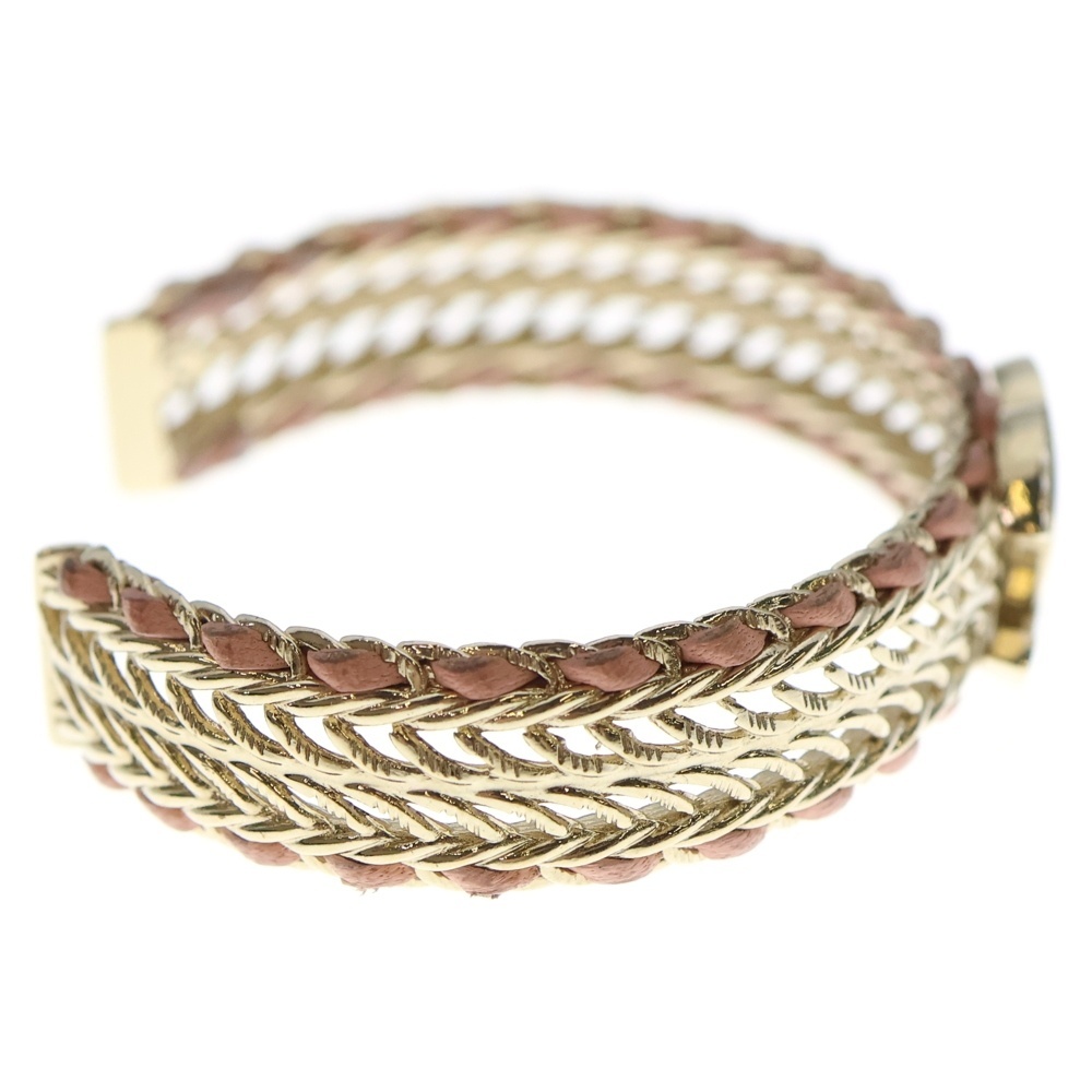 CHANEL シャネル ココマーク ラインストーン バングル ゴールド レディース B22 S_画像2