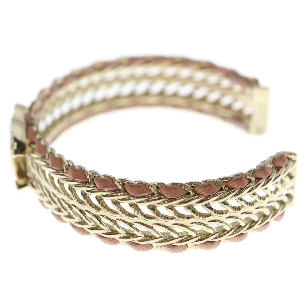 CHANEL シャネル ココマーク ラインストーン バングル ゴールド レディース B22 S_画像3