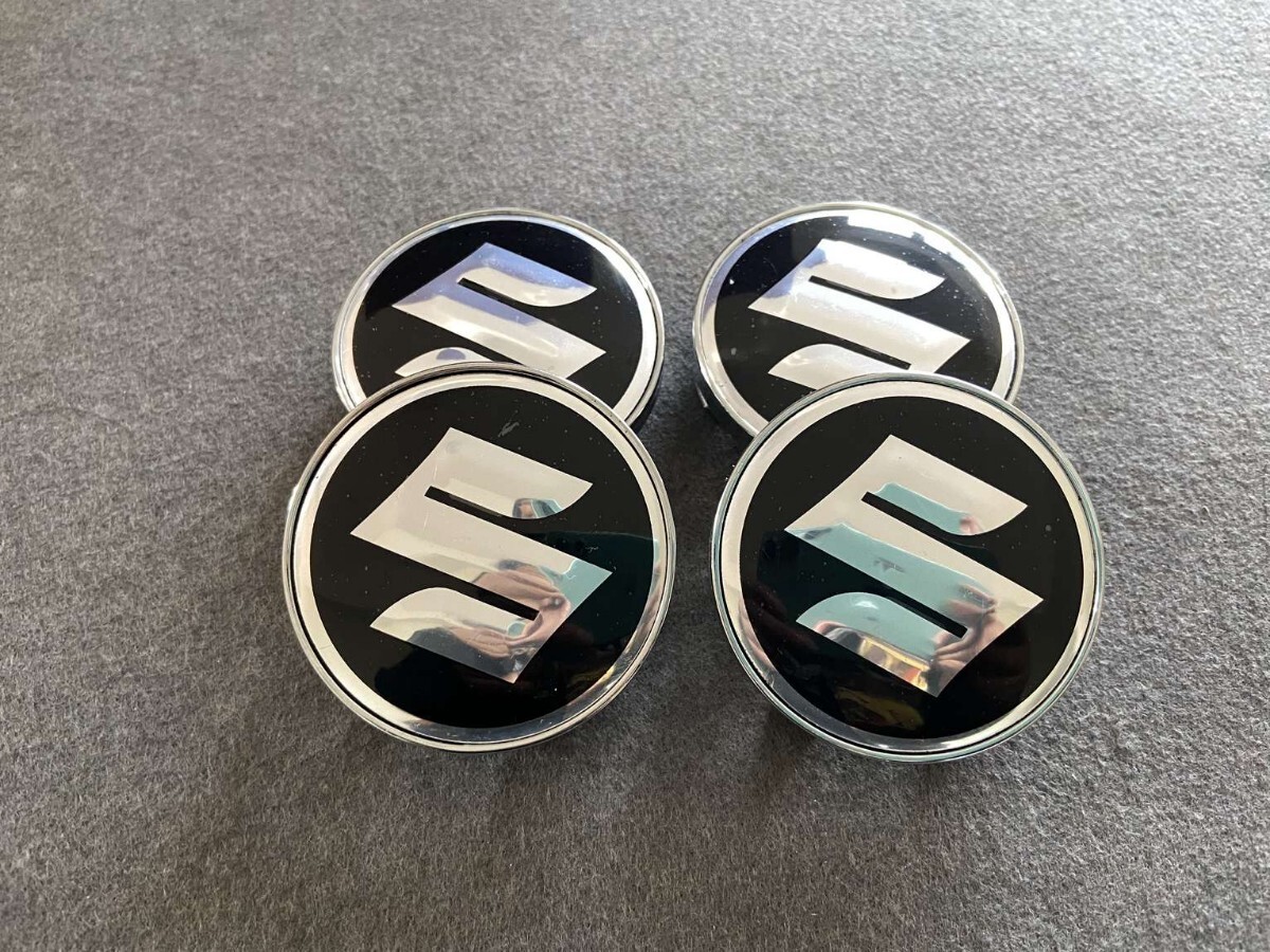 スズキ 車のホイールセンターキャップ 4個セット センターハブキャップカバー 直径60mm ホイールカバー ◎t204_画像2