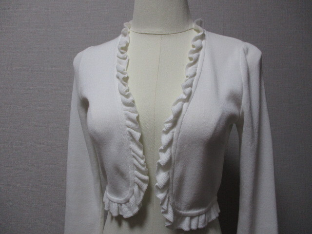 FRANCO　FERRARO　白フリルニット★ボレロ_画像2