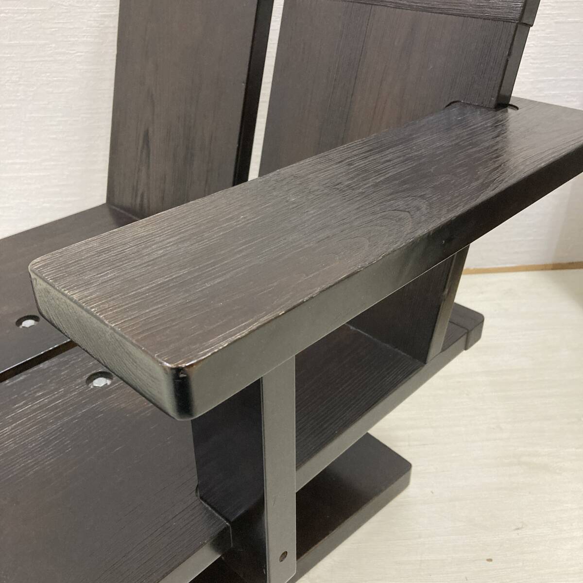 現代和具 松岡漆工 回転式 座椅子 ワンアーム ロータイプ 和モダン チェア 椅子 2脚セット NOBUYA MATSUOKA_画像7