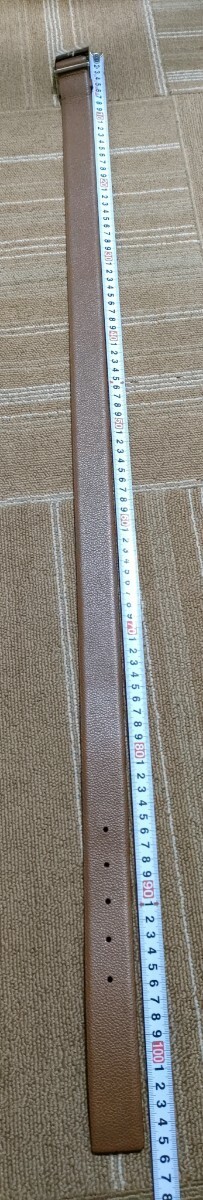  прекрасный товар Италия производства Salvatore * Ferragamo (Salvatore Ferragamo) кожаный ремень натуральная кожа металлические принадлежности : серебряный таблица : чай 