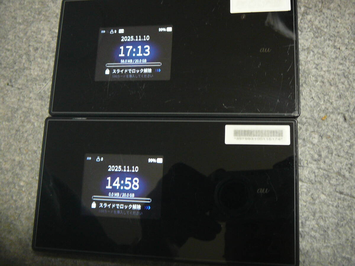 **2 шт. комплект [ рабочий товар ] au 5G SHARP au Speed Wi-Fi 5G X01 SHR01 5G мобильный маршрутизатор сеть ограничение нет батарейка хороший бесплатная доставка **