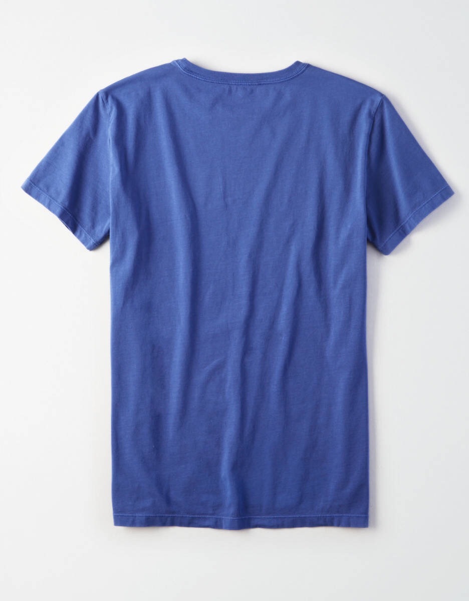 セール! 正規品 本物 新品 アメリカンイーグル 定番 王道 クルーネック Tシャツ AMERICAN EAGLE リッチネイビー ブルー系 刺繍あり S ( M_画像2