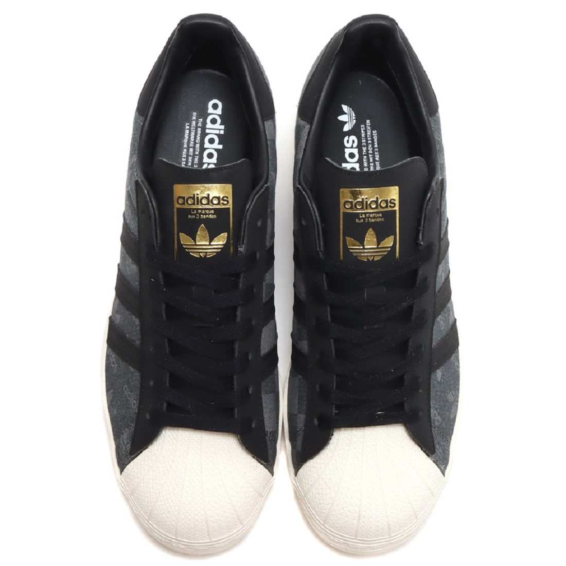  Adidas 27.5cm super Star Denim a Tomos обычная цена 13200 иен серый черный SUPERSTAR DENIM atmos оригиналы 