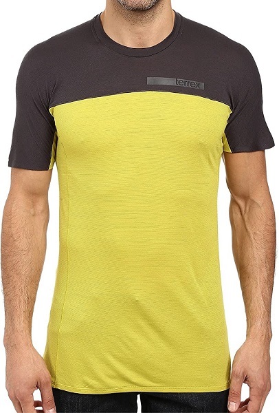 アディダス O テレックス SOLO ショートスリーブ Tシャツ 定価7689円 アウトドア TERREX 半袖 イエロー グレー_画像3