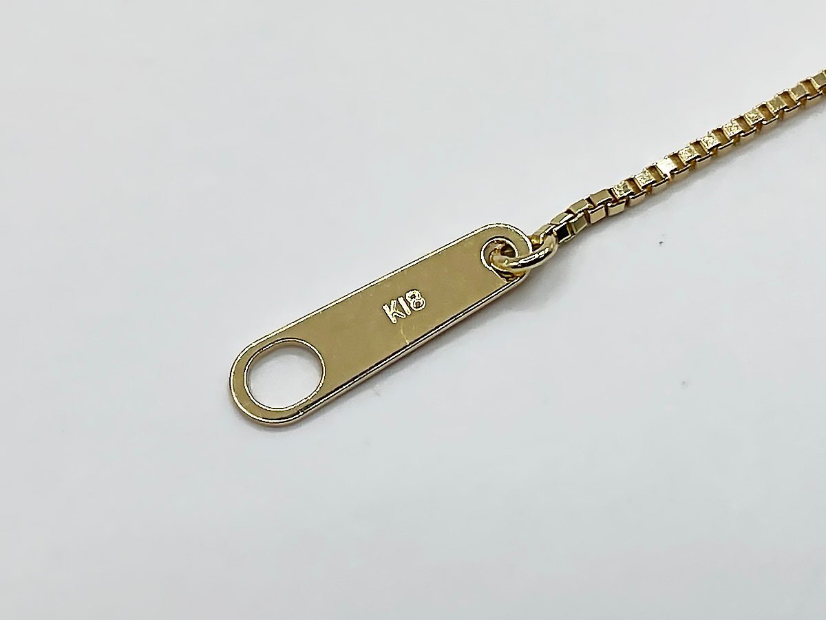 【送料無料】K18 イエローゴールド アジャスター 10cm 750YG フリーアジャスター付き 無段階調整_画像3