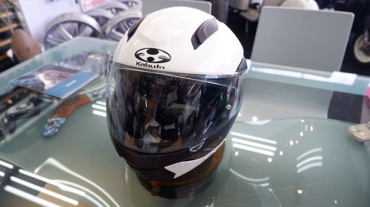 KABUTO Ryuki ホワイトメタリック　XLサイズ　中古品【送料無料！】_画像1