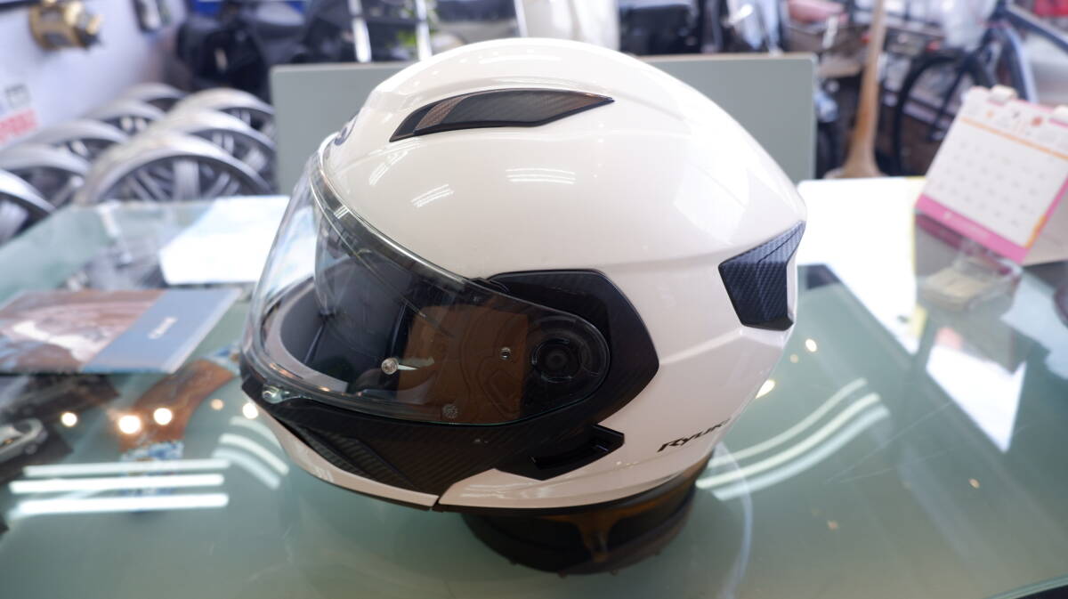 KABUTO Ryuki ホワイトメタリック　XLサイズ　中古品【送料無料！】_画像3