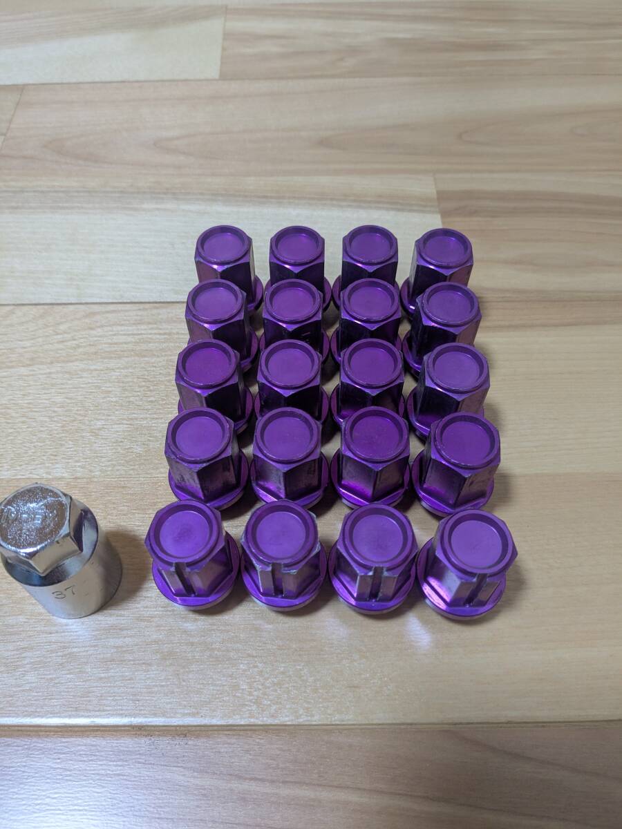 kics ジュラルミンナット パープル M12×P1.5_画像1