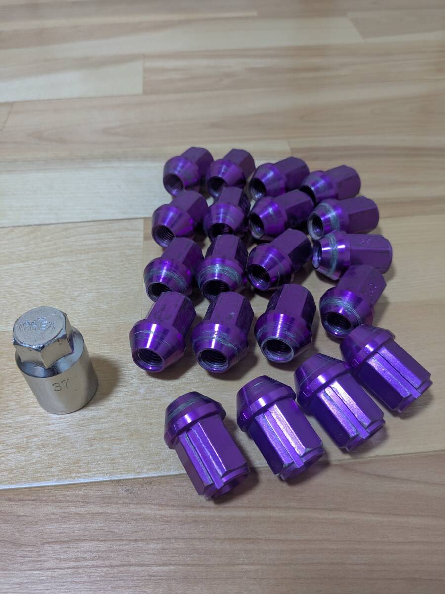 kics ジュラルミンナット パープル M12×P1.5_画像2
