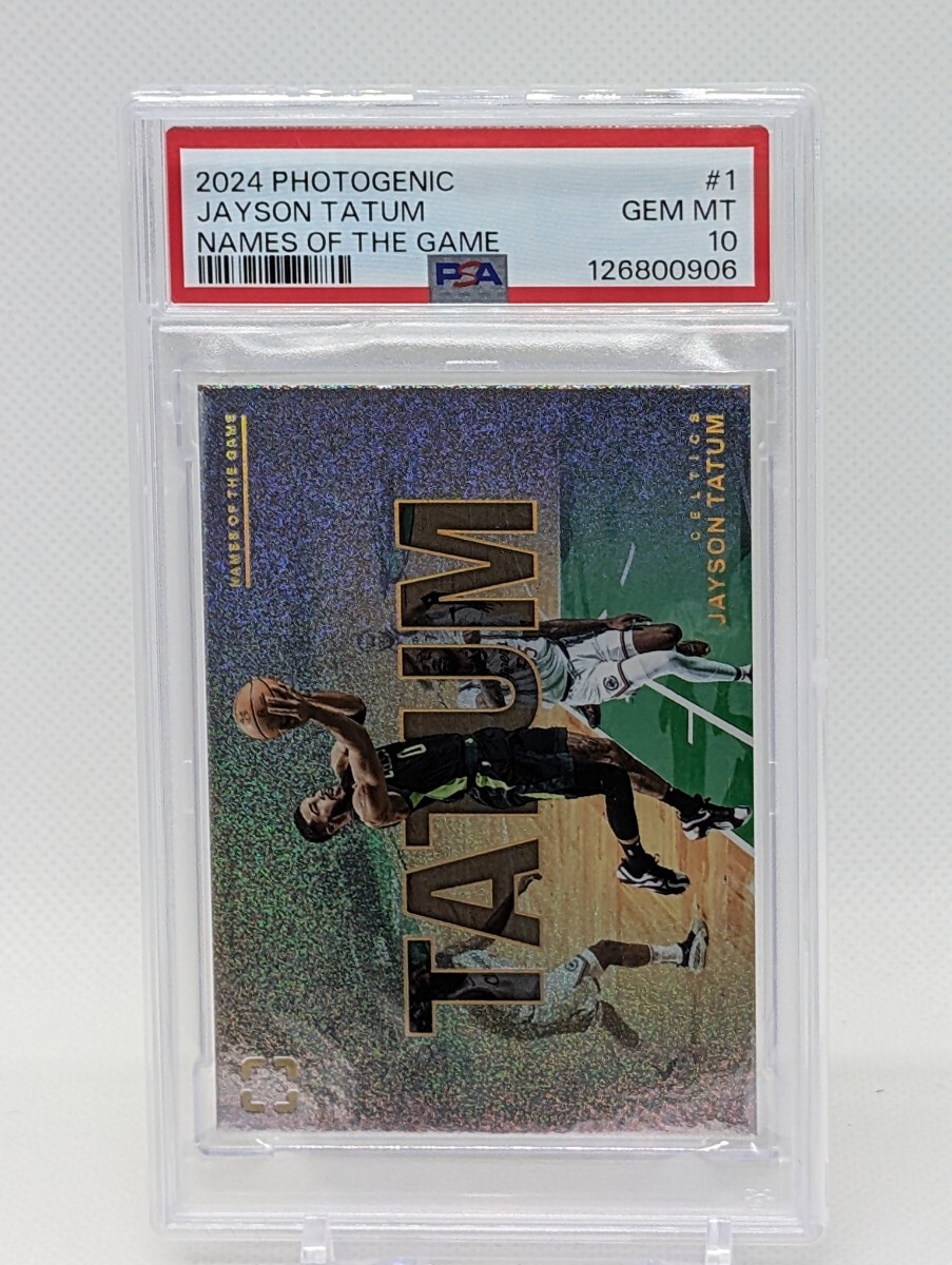 2024-25 Panini Photogenic Names of the Game SSP #1 Jayson Tatum PSA 10_画像1