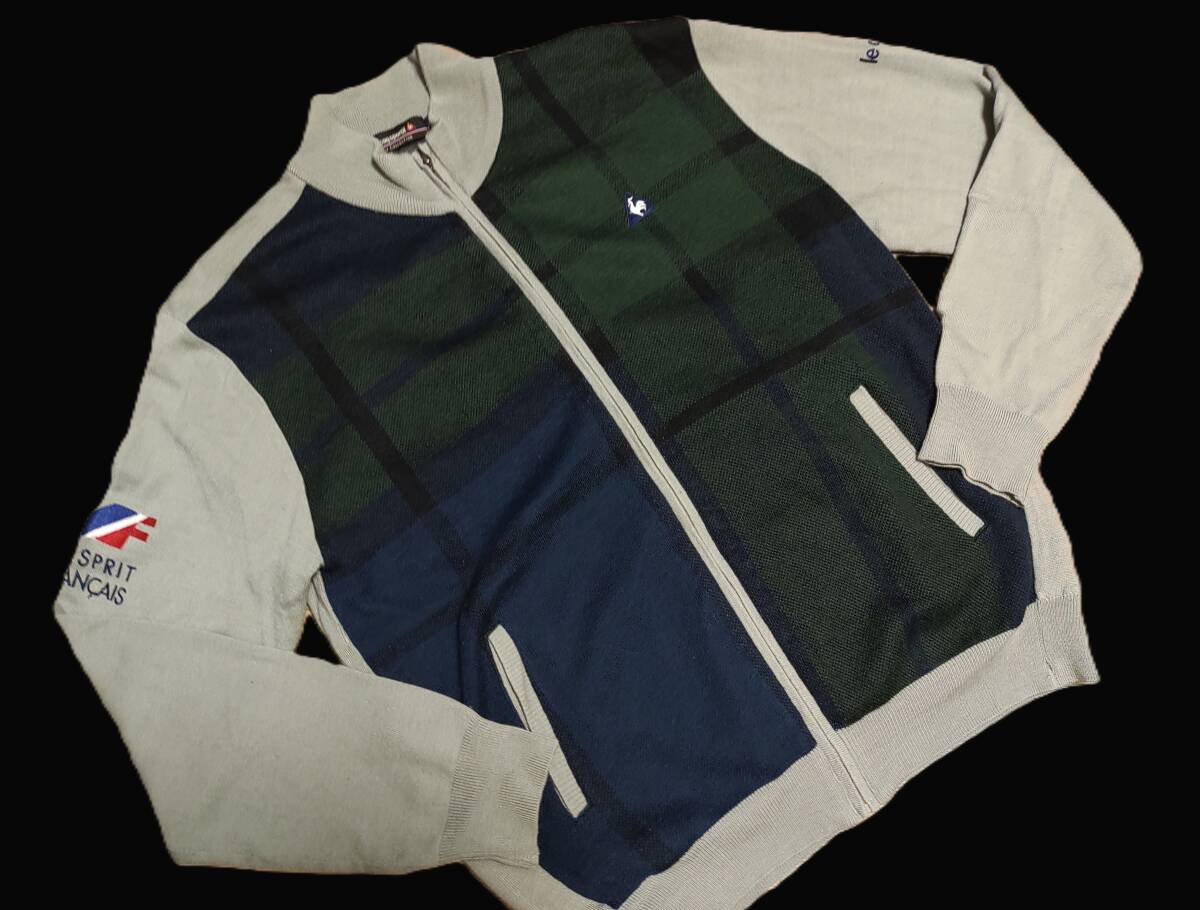 ★ルコック★le coq sportif GOLF 保温裏地付き ニットジャケット LL★訳あり_画像1